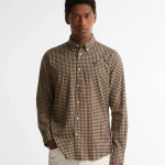 Barbour Overhemd Flanel Valley | Camel Blauw | www.pietkoopmans.nl