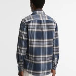 Barbour Overhemd Flanel Dovedale | Jeansblauw Geblokt | www.pietkoopmans.nl