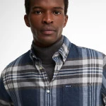 Barbour Overhemd Flanel Dovedale | Jeansblauw Geblokt | www.pietkoopmans.nl