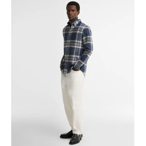 Barbour Overhemd Flanel Dovedale | Jeansblauw Geblokt