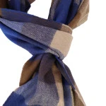 Barbour Large Lamswollen Sjaal | Blue Mixed | www.pietkoopmans.nl