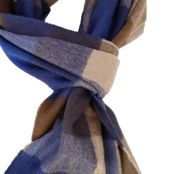 Barbour Large Lamswollen Sjaal | Blue Mixed