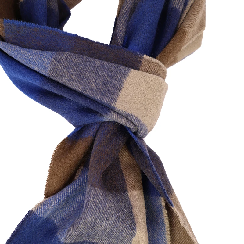 Barbour Large Lamswollen Sjaal | Blue Mixed | www.pietkoopmans.nl