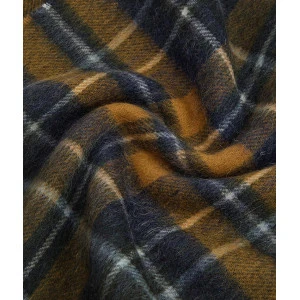 Barbour New Check Wollen Sjaal | Oker Groen Geruit