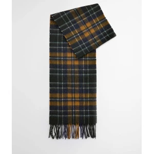 Barbour New Check Wollen Sjaal | Oker Groen Geruit