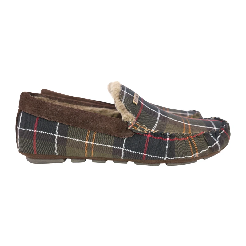 Barbour Luxe Pantoffel Monty | Green Tartan | www.pietkoopmans.nl