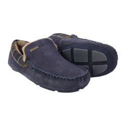 Barbour Luxe Pantoffel Monty | Navy Suede