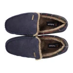 Barbour Luxe Pantoffel Monty | Navy Suede | www.pietkoopmans.nl
