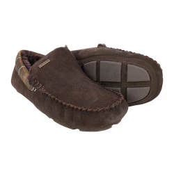 Barbour Luxe Pantoffel Monty | Bruin Suede