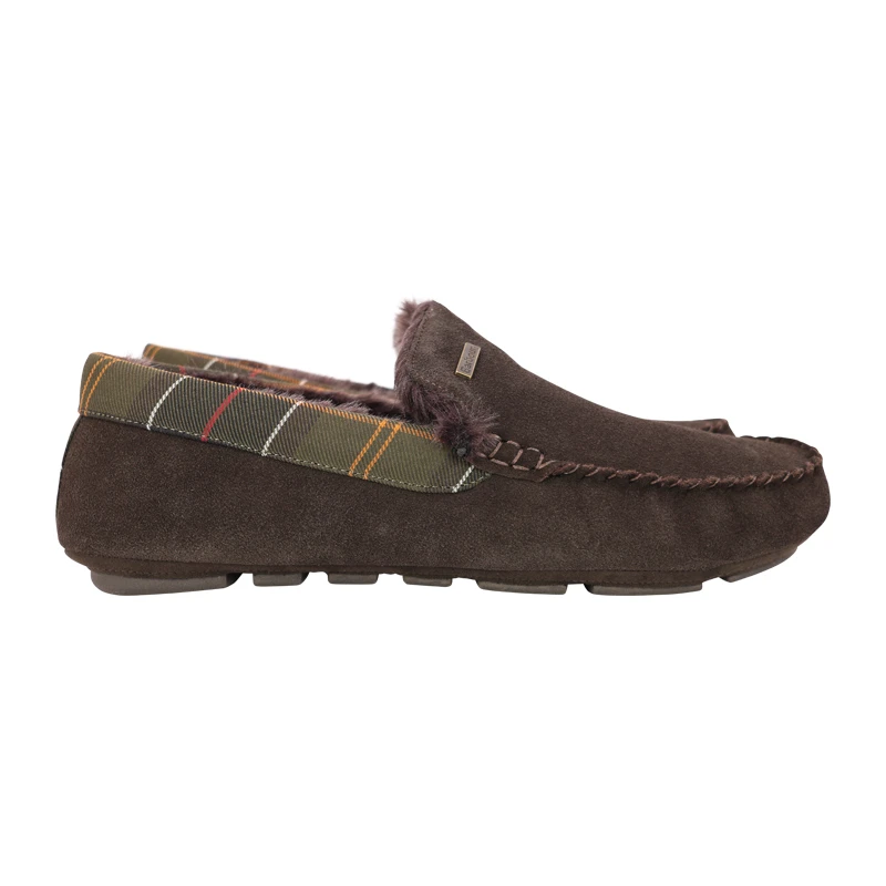 Barbour Luxe Pantoffel Monty | Bruin Suede | www.pietkoopmans.nl