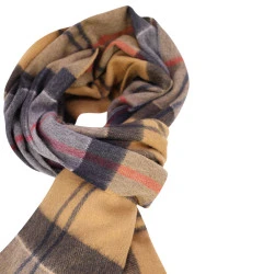 Barbour Cashmere Shawl | Camel Taupe Geruit