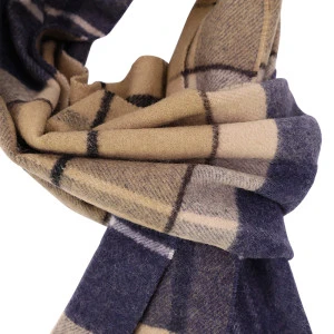 Barbour Lamswol Shawl | Marine Beige Geruit