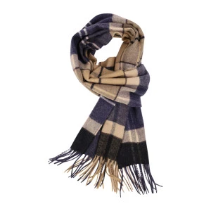 Barbour Lamswol Shawl | Marine Beige Geruit