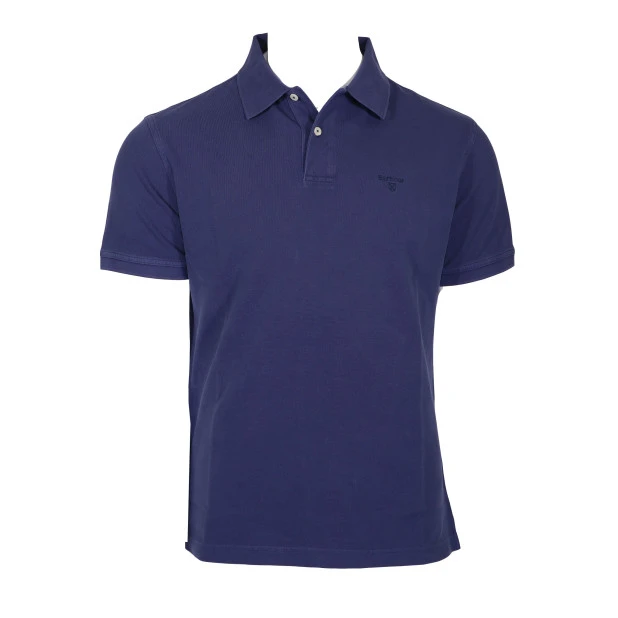 Barbour Washed Polo Piqué | Marine | www.pietkoopmans.nl