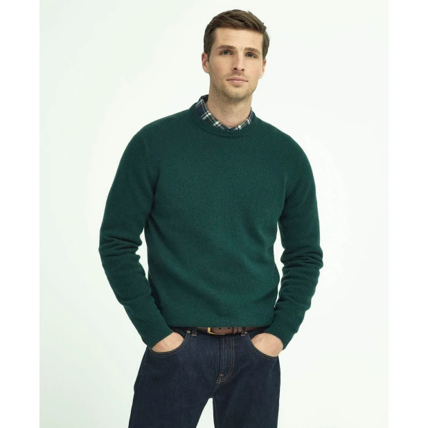 Barbour Lamswol Sweater | Evergreen | www.pietkoopmans.nl