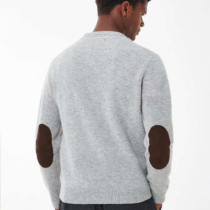 Barbour Lamswol Sweater | Light Grey | www.pietkoopmans.nl