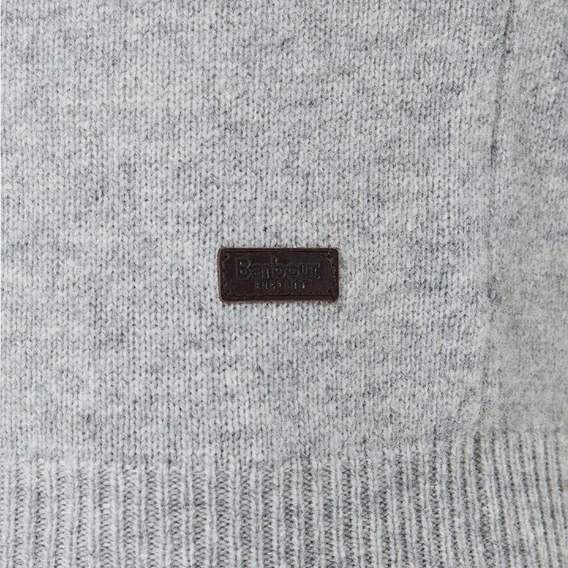Barbour Lamswol Sweater | Light Grey | www.pietkoopmans.nl