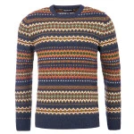 Barbour Fair Isle Trui  | Blauw | www.pietkoopmans.nl