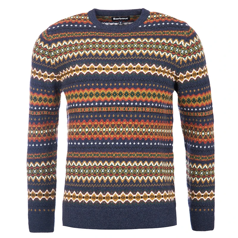 Barbour Fair Isle Trui  | Blauw | www.pietkoopmans.nl