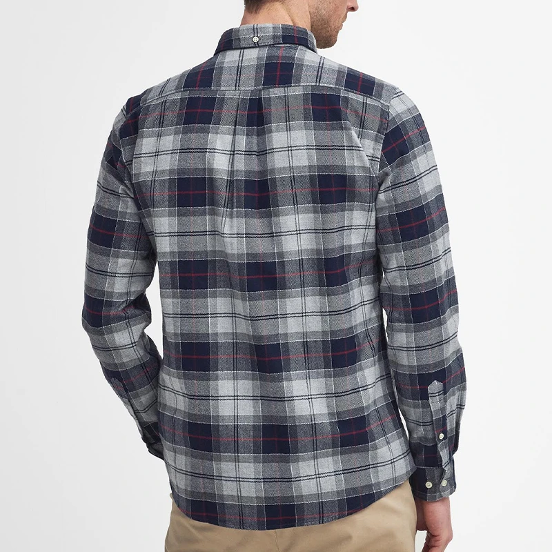 Barbour Overhemd Flanel Kyeloch | Blue Granite | www.pietkoopmans.nl