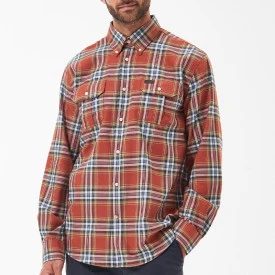 Barbour Thermo Overhemd Weave | Brique Geruit
