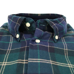 Barbour Overhemd Flanel Fortrose | Dark Green