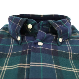 Barbour Overhemd Flanel Fortrose | Dark Green