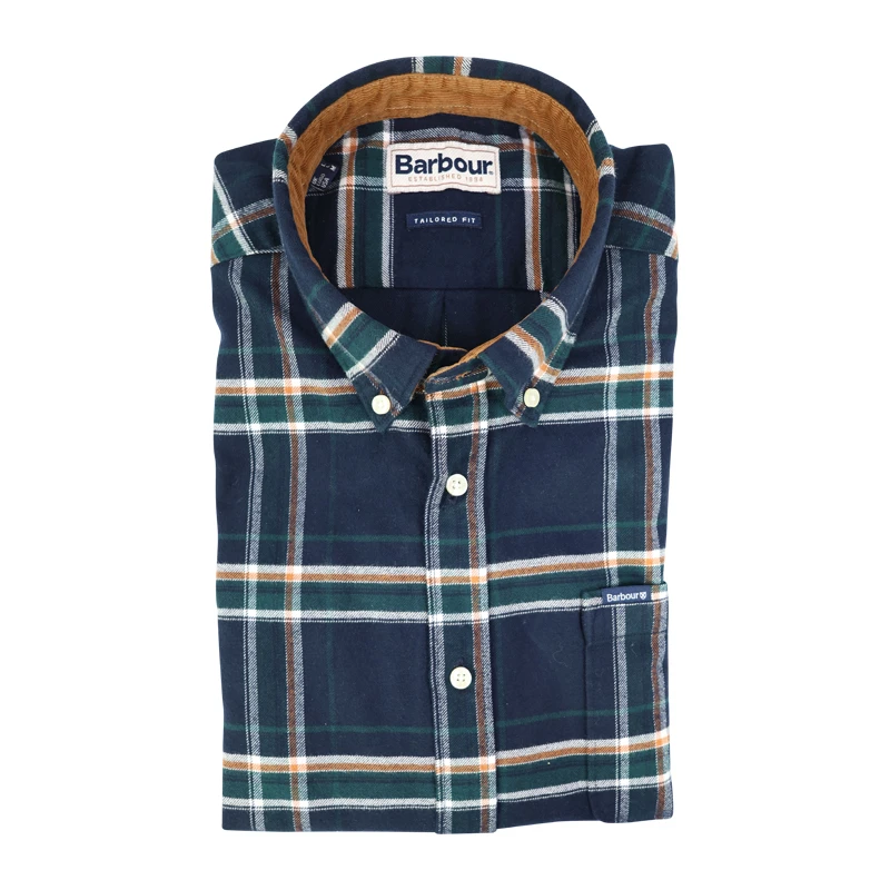Barbour Overhemd Flanel Ronan | Groen | www.pietkoopmans.nl