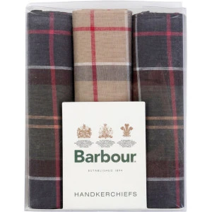 Barbour Trio Verpakking Zakdoeken | Tartan Ruiten