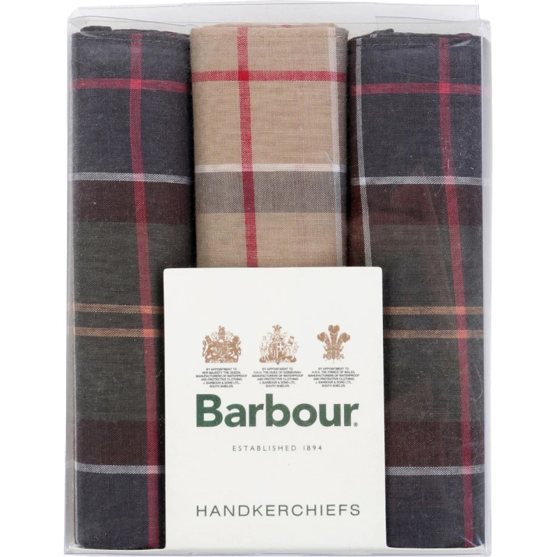 Barbour Trio Verpakking Zakdoeken | Tartan Ruiten | www.pietkoopmans.nl