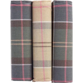 Barbour Trio Verpakking Zakdoeken | Tartan Ruiten