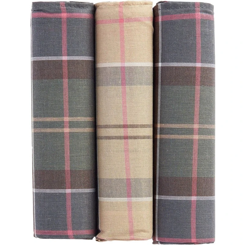 Barbour Trio Verpakking Zakdoeken | Tartan Ruiten | www.pietkoopmans.nl