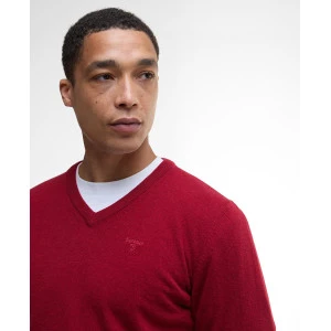 Barbour Knit Essential  V-hals | Rood 