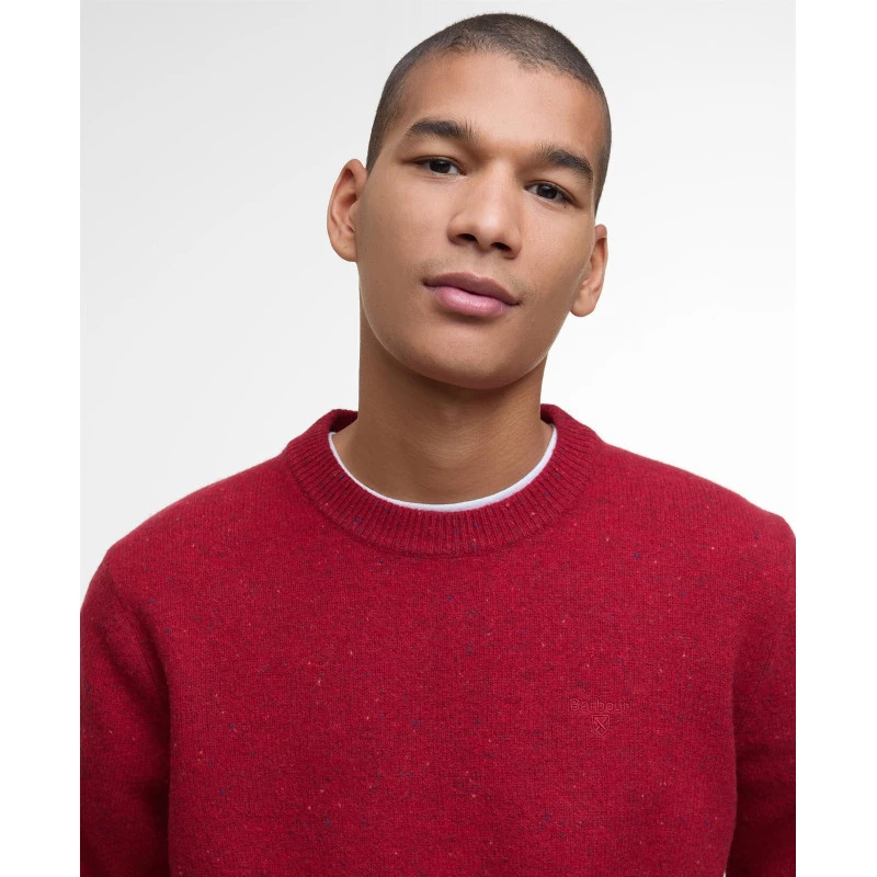 Barbour Knit Tisbury  | Rood Spikkel | www.pietkoopmans.nl