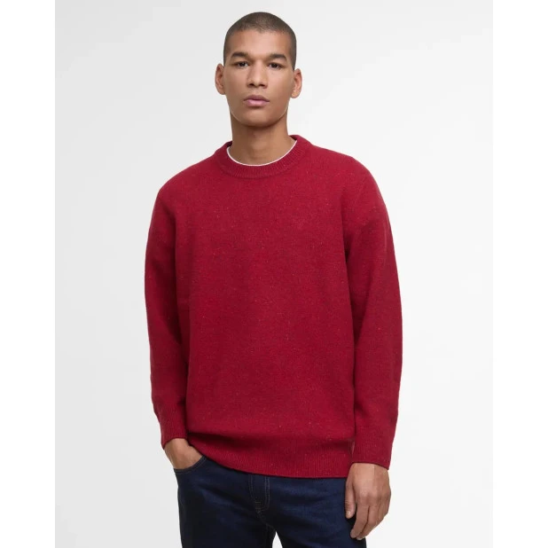 Barbour Knit Tisbury  | Rood Spikkel | www.pietkoopmans.nl
