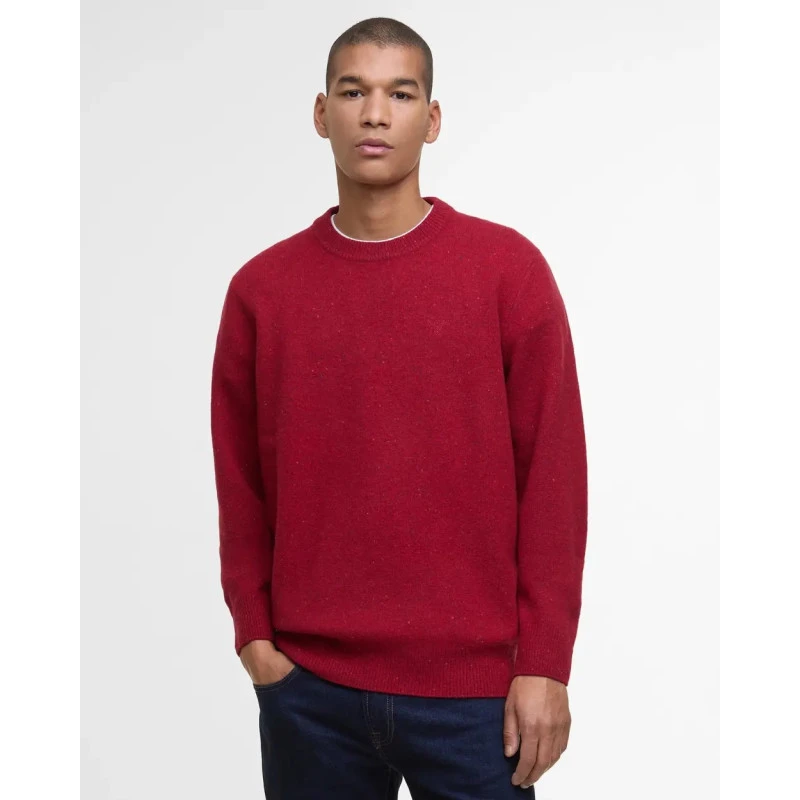 Barbour Knit Tisbury  | Rood Spikkel | www.pietkoopmans.nl