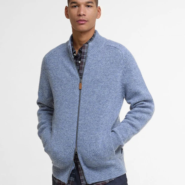Barbour Talder Zip Wollen Vest | Bluestone | www.pietkoopmans.nl
