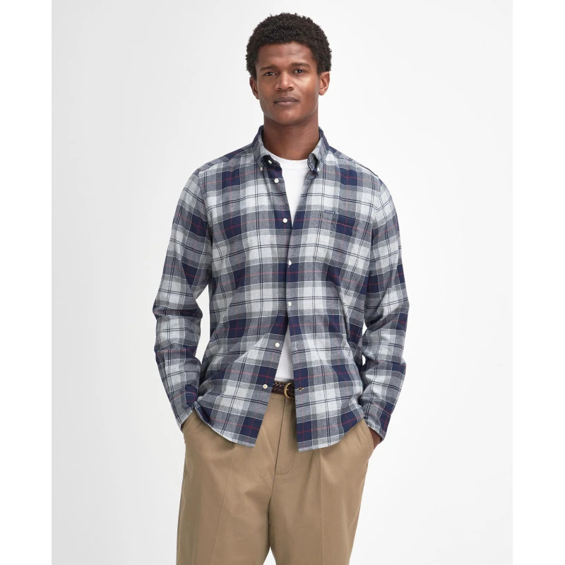 Barbour Overhemd Flanel Fortrose | Tartan Grijs | www.pietkoopmans.nl