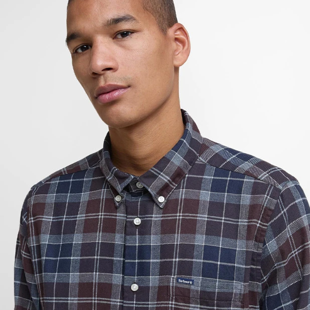 Barbour Overhemd Flanel Fortrose | Dark Green | www.pietkoopmans.nl