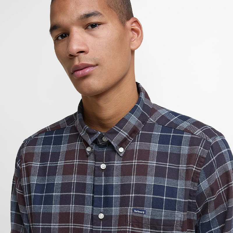 Barbour Overhemd Flanel Fortrose | Dark Green | www.pietkoopmans.nl