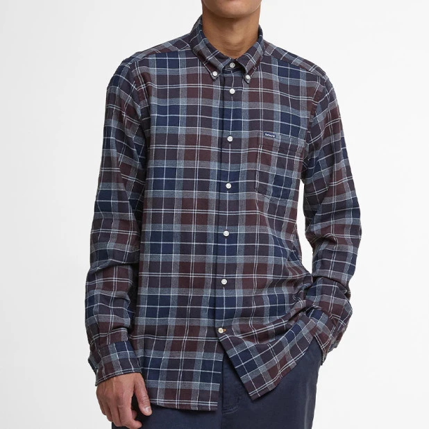 Barbour Overhemd Flanel Fortrose | Dark Green | www.pietkoopmans.nl