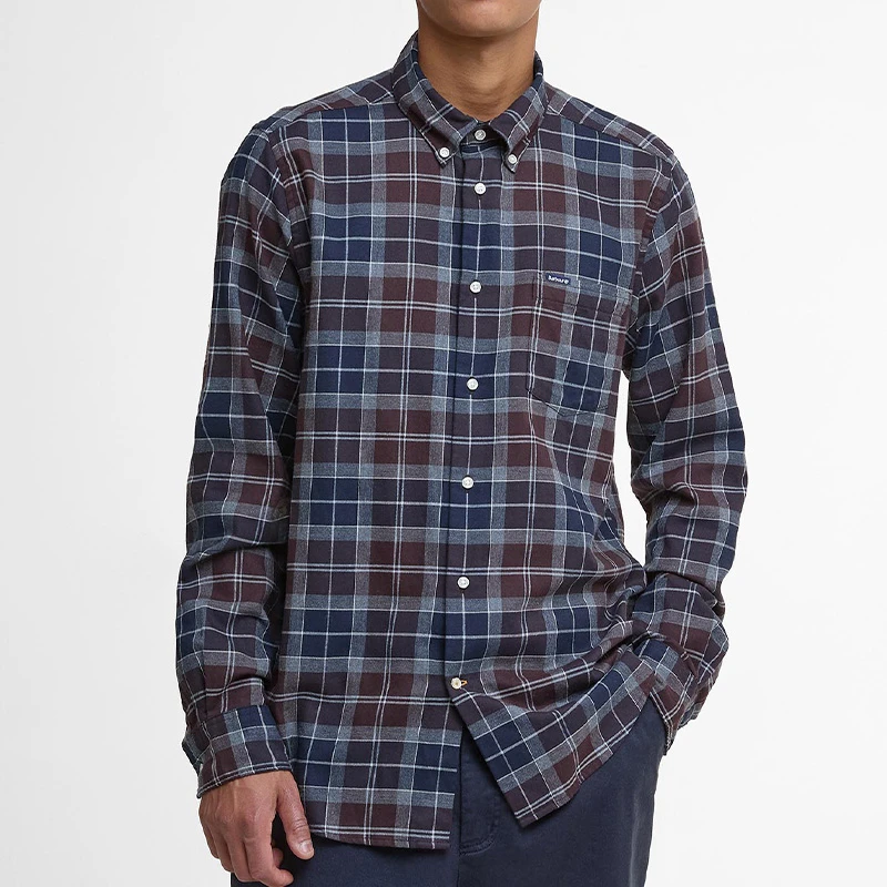 Barbour Overhemd Flanel Fortrose | Dark Green | www.pietkoopmans.nl