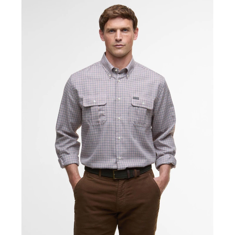 Barbour Thermo Overhemd Fenn | Bruin Cognac Geruit | www.pietkoopmans.nl