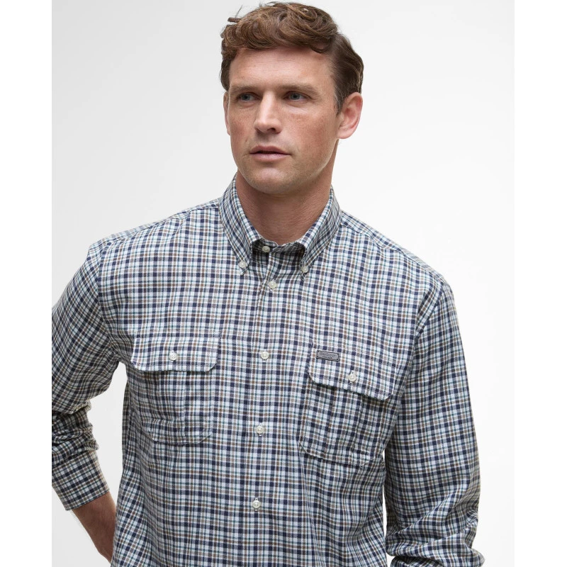 Barbour Thermo Overhemd Panwel | Groen Khaki Geruit | www.pietkoopmans.nl