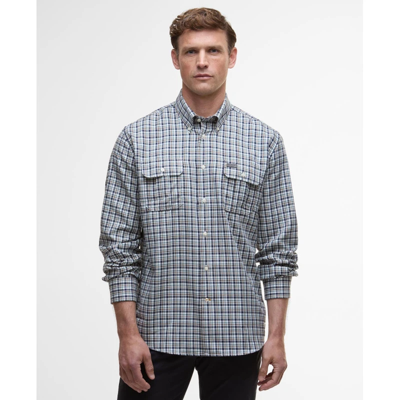 Barbour Thermo Overhemd Panwel | Groen Khaki Geruit | www.pietkoopmans.nl