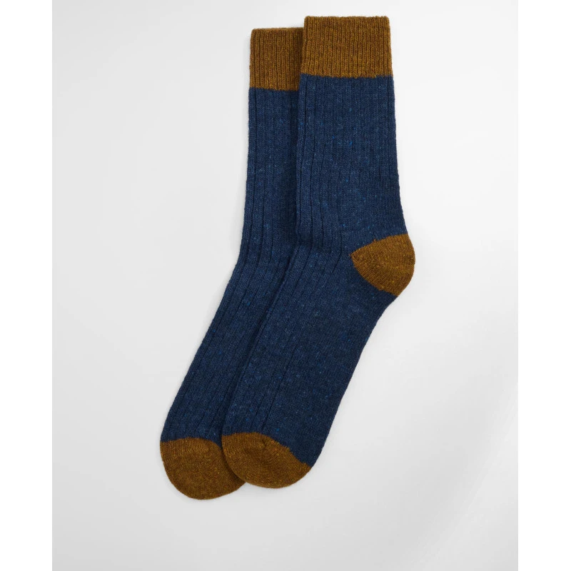 Barbour Houghton Sokken | Navy Oker| www.pietkoopmans.nl