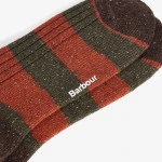 Barbour Houghton Sokken | Oranje Olijf Strepen | www.pietkoopmans.nl