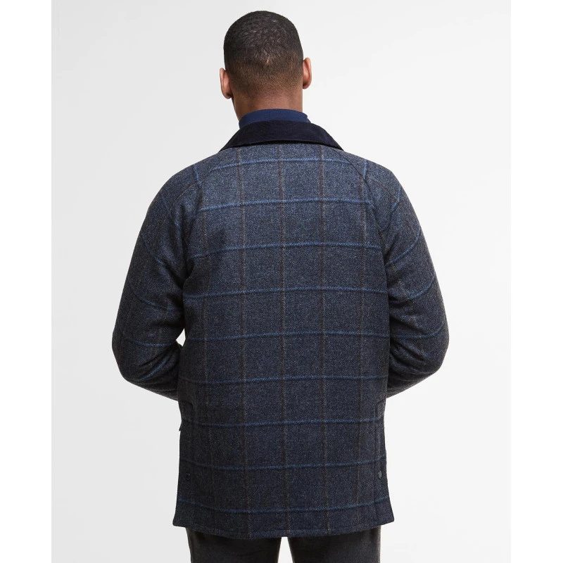 Barbour Bedale Wool Jacket | Grijs Blauw Geruit | www.pietkoopmans.nl