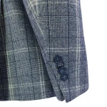 Bostonian Colbert Wol | Blauw Créme Geruit | www.pietkoopmans.nl