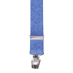 Bretels 4 Sterke Clips | Blauw Visgraat